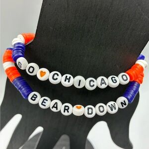 Bears Beaded Bracelet Set - Blue, Orange, White